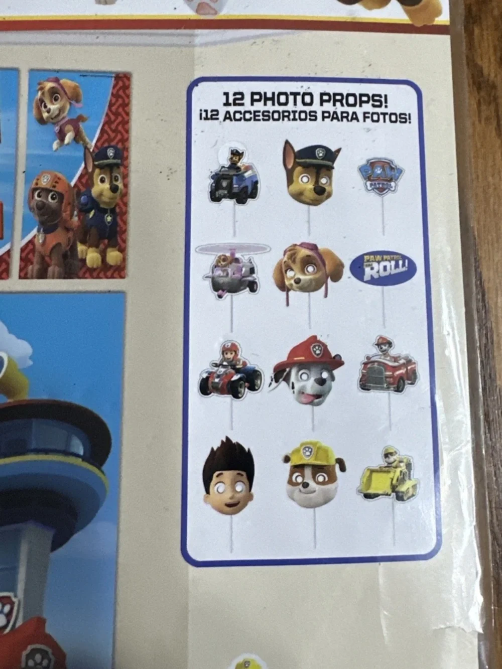 Paw Patrol Scene Setters With Props. Happy Birthday Party Decoration Poster Mask